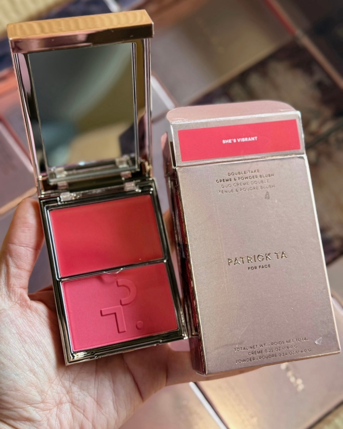 PATRICK TA 
Major Headlines Double-Take Crème & Powder Blush Duo
