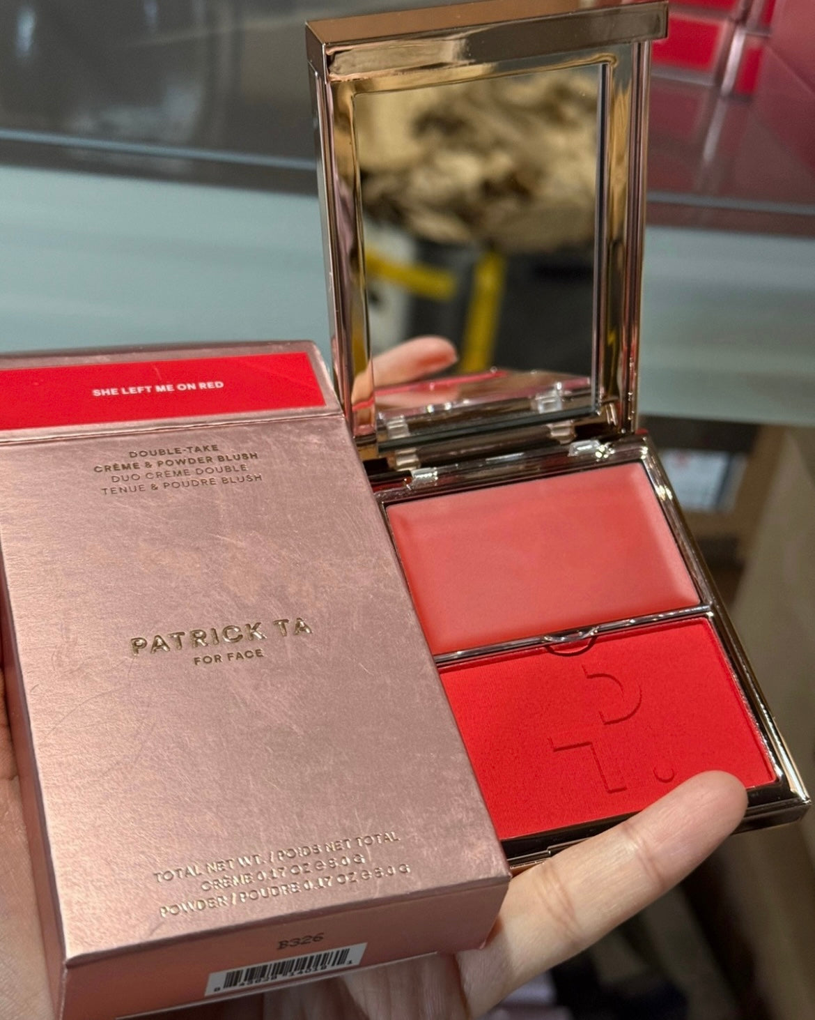 PATRICK TA 
Major Headlines Double-Take Crème & Powder Blush Duo