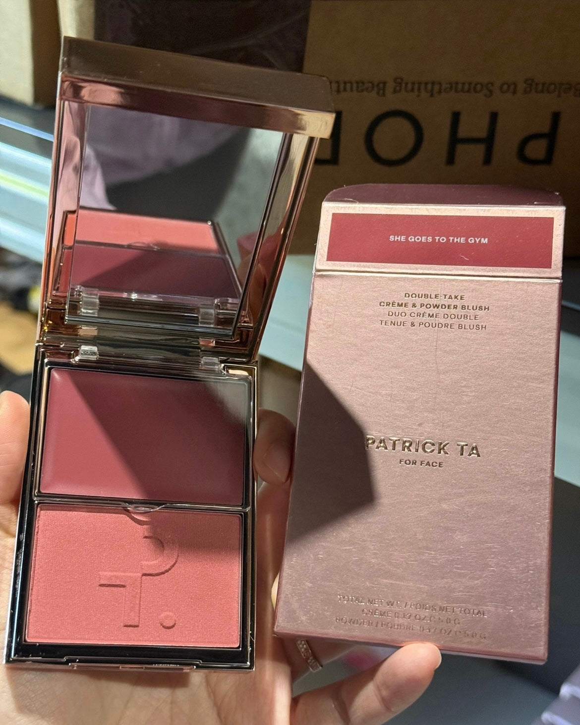 PATRICK TA 
Major Headlines Double-Take Crème & Powder Blush Duo
