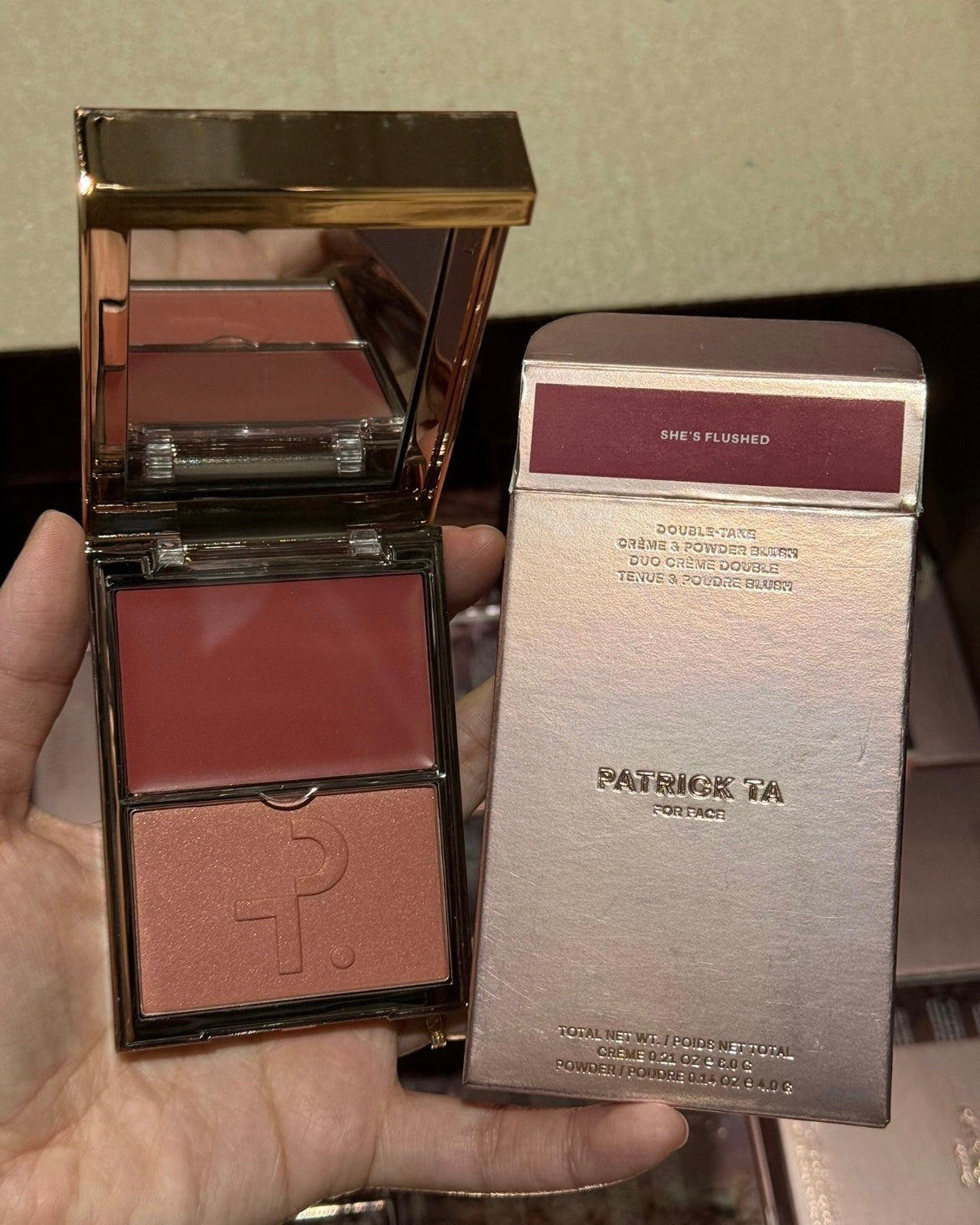 PATRICK TA 
Major Headlines Double-Take Crème & Powder Blush Duo
